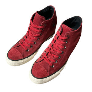 Converse Hidden Wedge Suede Red Dahlia Sneakers Women Size 8